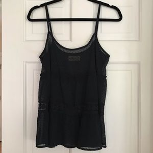 Navy Hollister Sheer Lace Cami